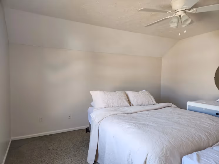 Behr Spanish Sand bedroom interior