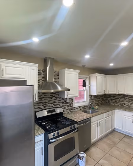 Behr White Veil kitchen cabinets paint