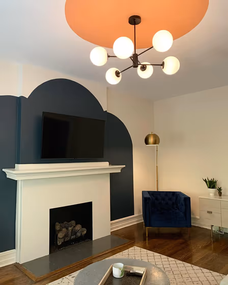 Benjamin Moore Brush Blue Living Room