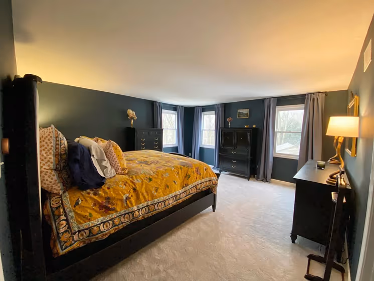 Benjamin Moore Brush Blue Bedroom