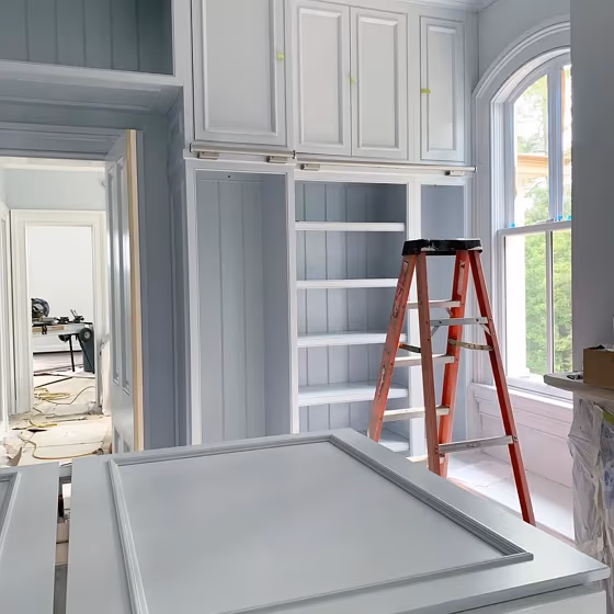 Benjamin Moore Bunny Gray kitchen cabinets color