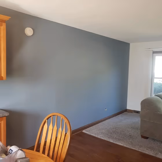 Benjamin Moore Chiswell Blue accent wall color