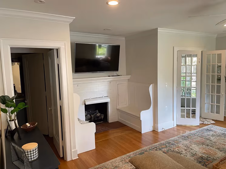 Bm Classic Gray Living Room Fireplace