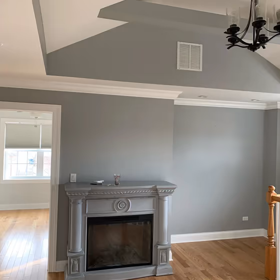 Benjamin Moore Coventry Gray Living Room