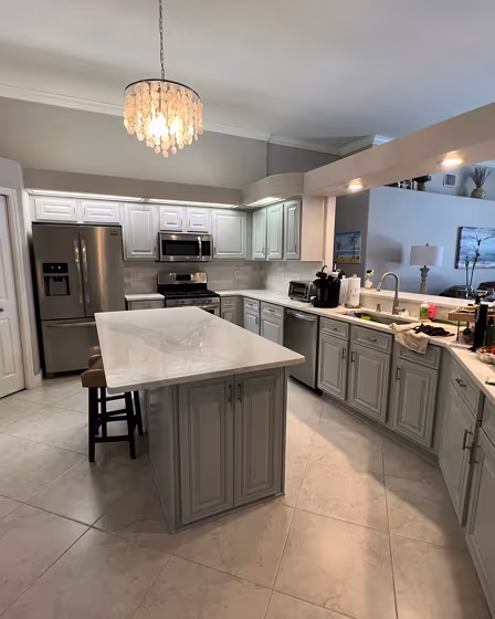 Benjamin Moore Coventry Gray Kitchen Cabinets