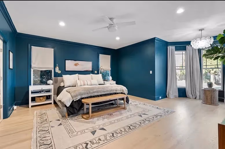 Benjamin Moore Dark Harbor bedroom paint