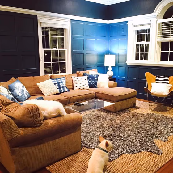 Benjamin Moore Dark Harbor Living Room