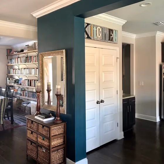 Benjamin Moore Dark Harbor Kitchen
