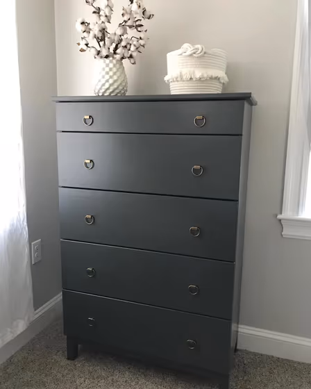 Benjamin Moore Deep River painted furniture