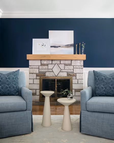 Benjamin Moore Deep Royal Living Room