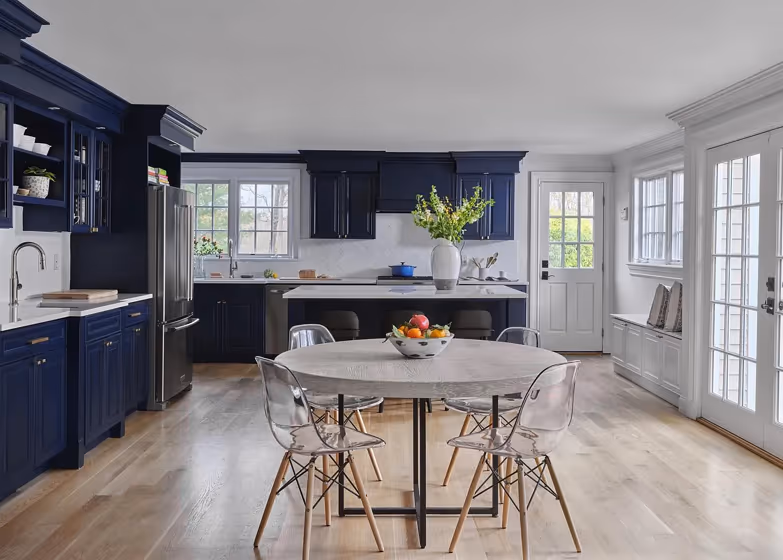 Benjamin Moore Deep Royal Kitchen Cabinets