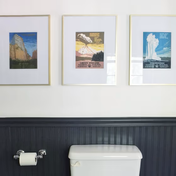 Benjamin Moore Deep Space wall panelling