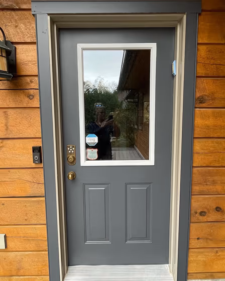 Benjamin Moore Deep Space front door paint