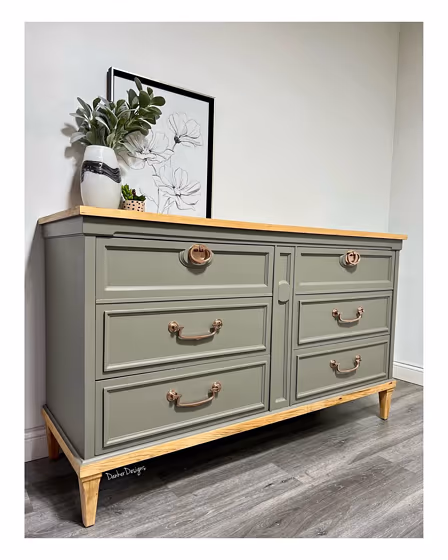 Benjamin Moore Gloucester Sage painted furniture
