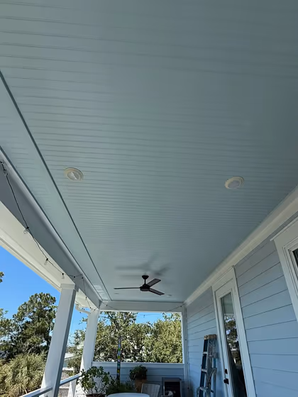 Benjamin Moore Harbor Haze house exterior color
