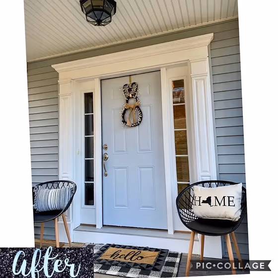 Benjamin Moore Iced Slate front door color