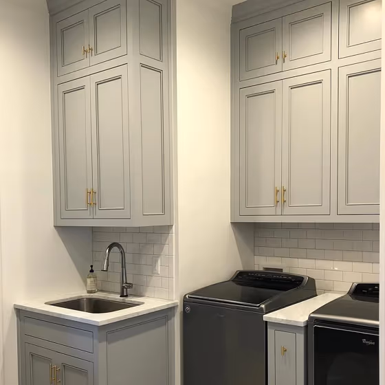 Bm Marina Gray Laundry Room Cabinets