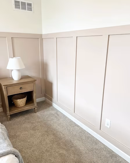 Bm Meadow Pink Bedroom Wall Panelling