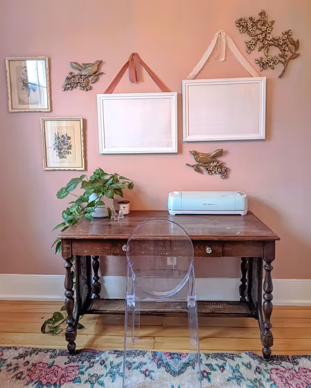 Monticello Rose home office color