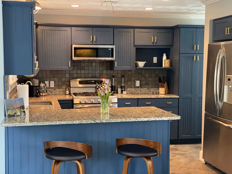 Newburyport Blue Kitchen Cabinets