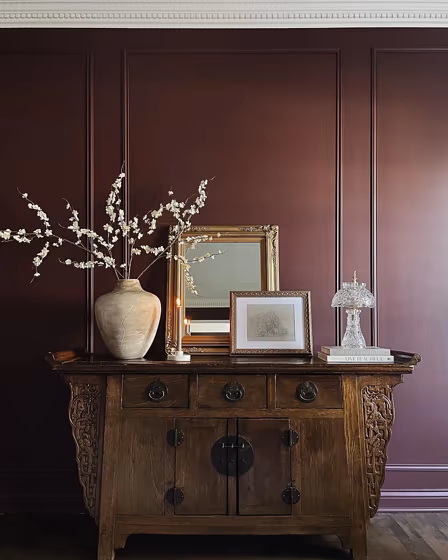 Nicolson Red Living Room Wall