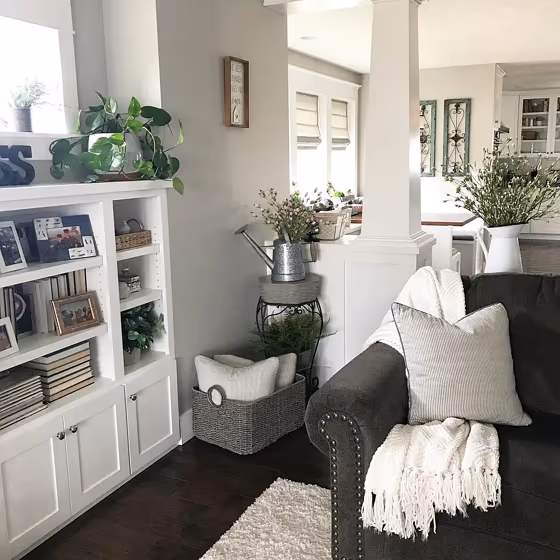 Benjamin Moore Nimbus living room interior