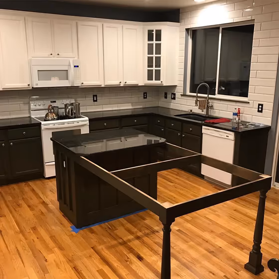 Benjamin Moore Otter Brown kitchen cabinets