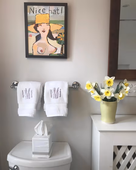 Benjamin Moore OC-55 bathroom color review