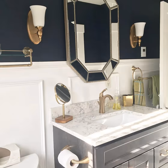 Benjamin Moore Polo Blue bathroom color