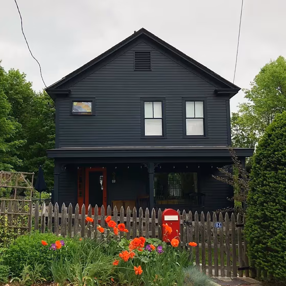 Benjamin Moore Polo Blue house exterior color