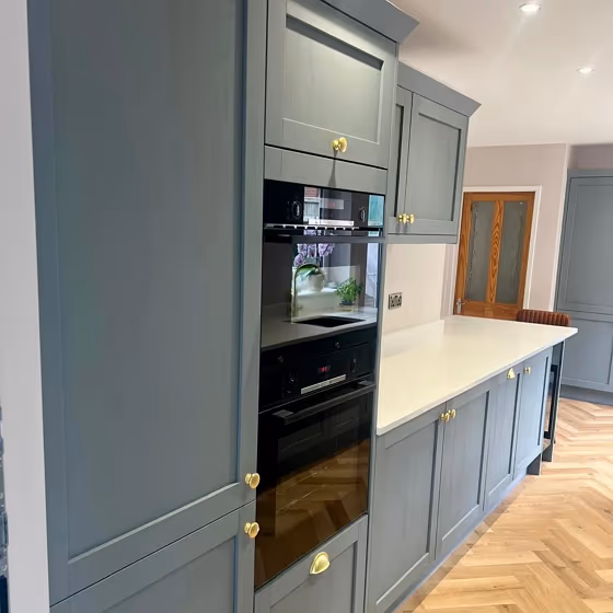 Providence Blue kitchen cabinets photo