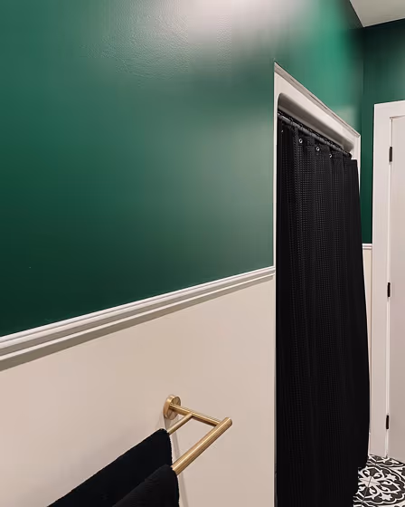 Benjamin Moore Rainforest Foliage bathroom picture