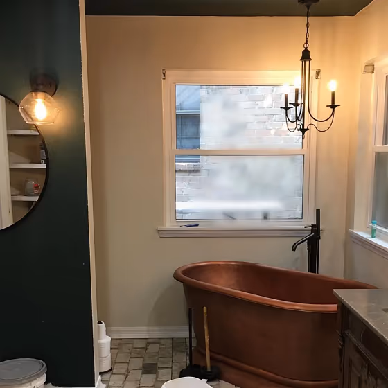 Benjamin Moore Salamander Bathroom