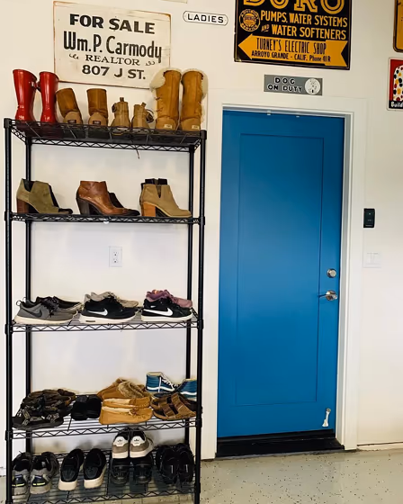 Benjamin Moore Santa Monica Blue door paint