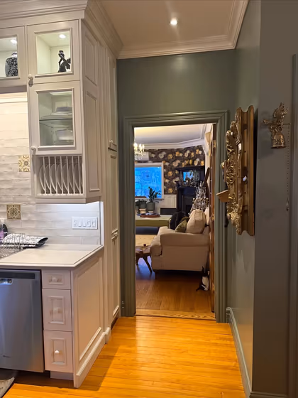 Benjamin Moore Secret Path kitchen color