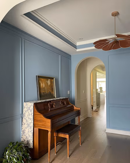 Benjamin Moore Sheer Romance living room paint