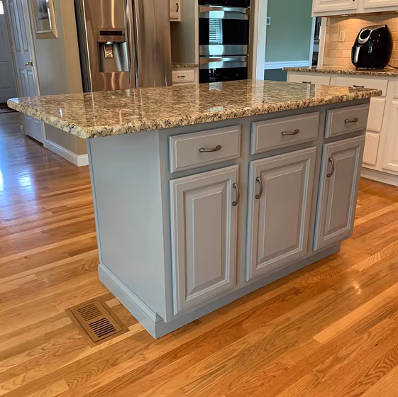 Benjamin Moore Storm Kitchen Island