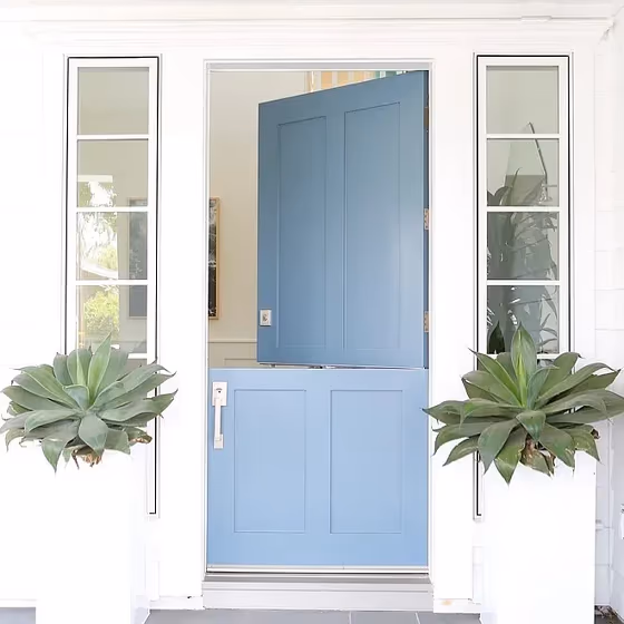 Benjamin Moore Thousand Oceans front door paint