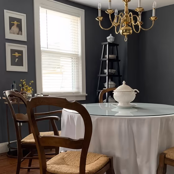 Benjamin Moore Trout Gray Dining Room