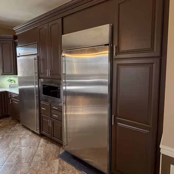 Van Buren Brown kitchen cabinets paint review