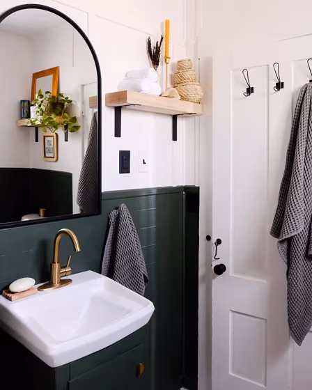 Benjamin Moore Vintage Vogue bathroom paint