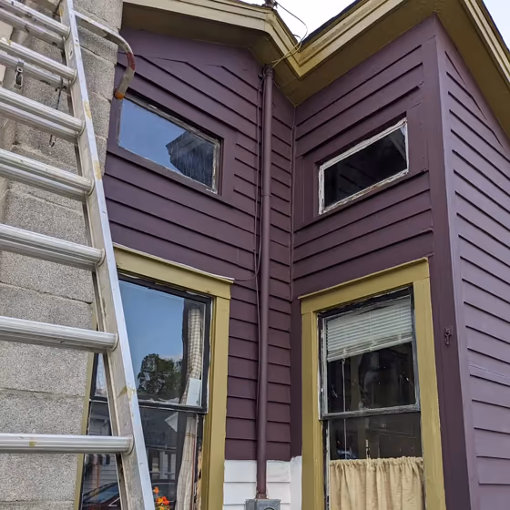 Benjamin Moore Vintage Wine house exterior color