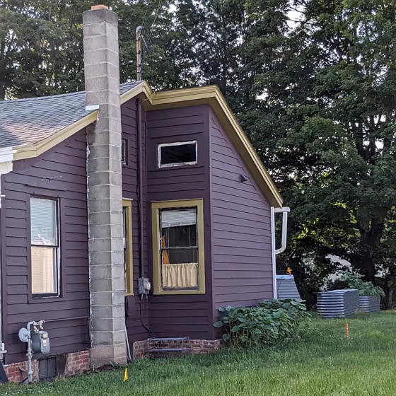 Benjamin Moore Vintage Wine house exterior 