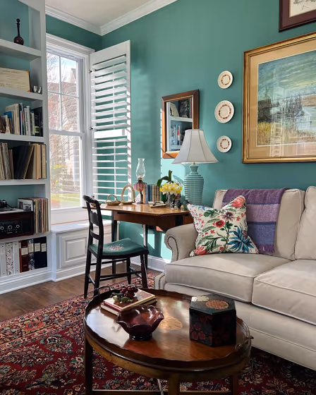 Benjamin Moore Waterbury Green living room color
