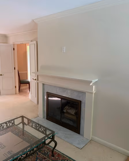 Benjamin Moore White Down living room