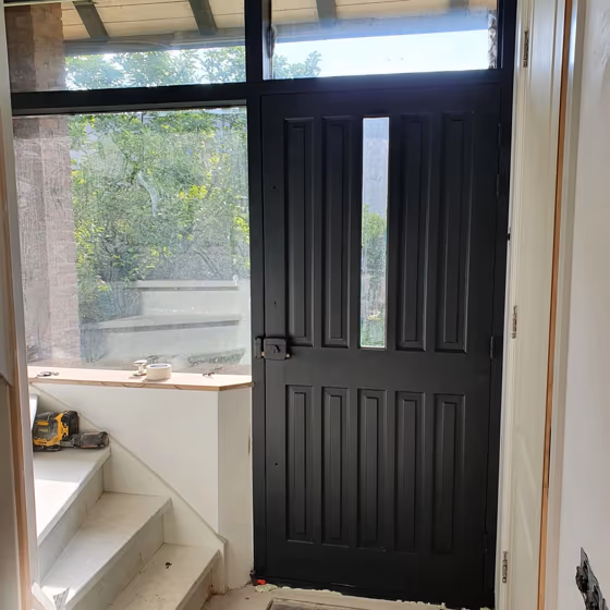 Black grey RAL 7021 review door