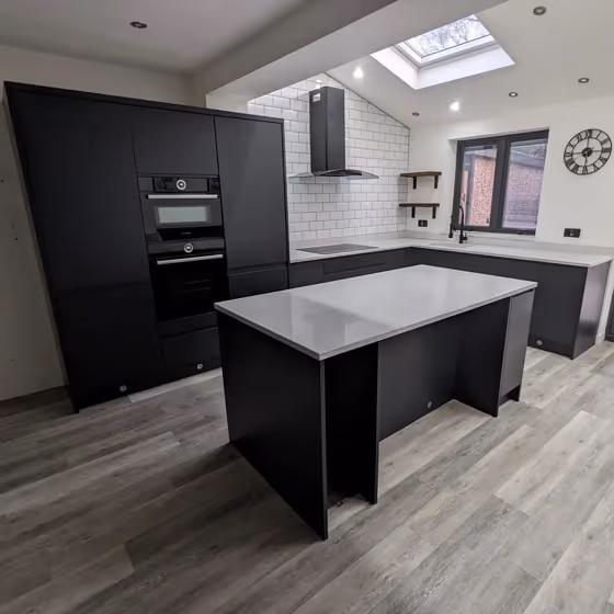 RAL Classic Black grey RAL 7021 kitchen cabinets