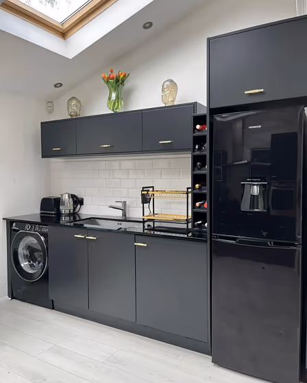 RAL Classic Black grey RAL 7021 kitchen cabinets
