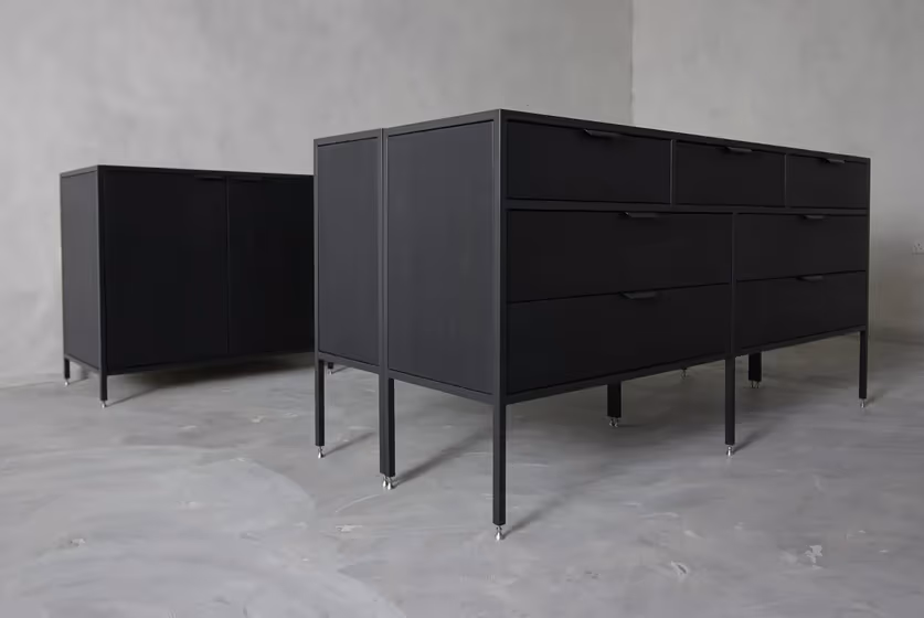 RAL Classic Black grey RAL 7021 painted furniture