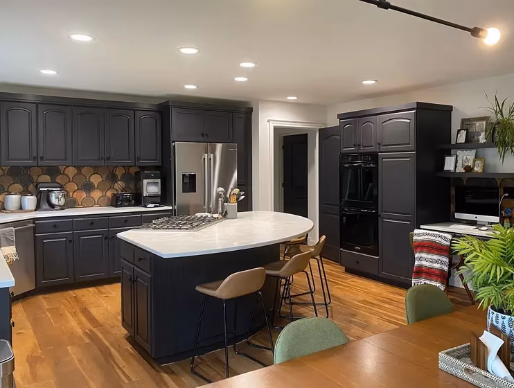 SW 6991 kitchen cabinets paint